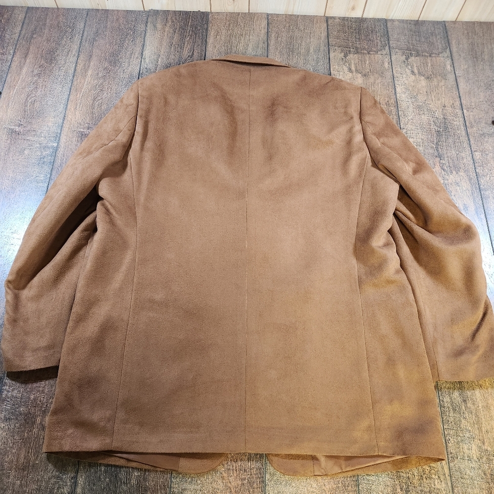 Norm Thompson Blazer Men's 48L Sport Coat Jacket Brown Faux Suede Southwestern - Picture 9 of 9